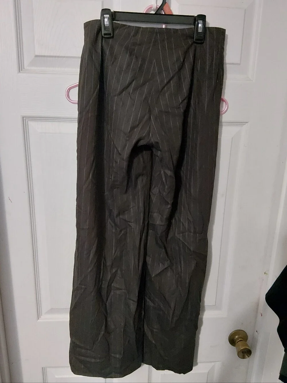 Piazza Sempione Brown Pinstripe Dress Pants